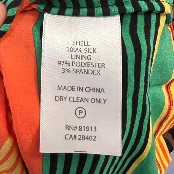 Anthropologie Plenty by Tracy Reese Silk Belted Striped Dress - Size 10 - Picture 6 of 6